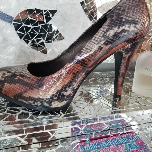Nine West Shoes - Nine West Pixie Girl Snakeskin Pumps